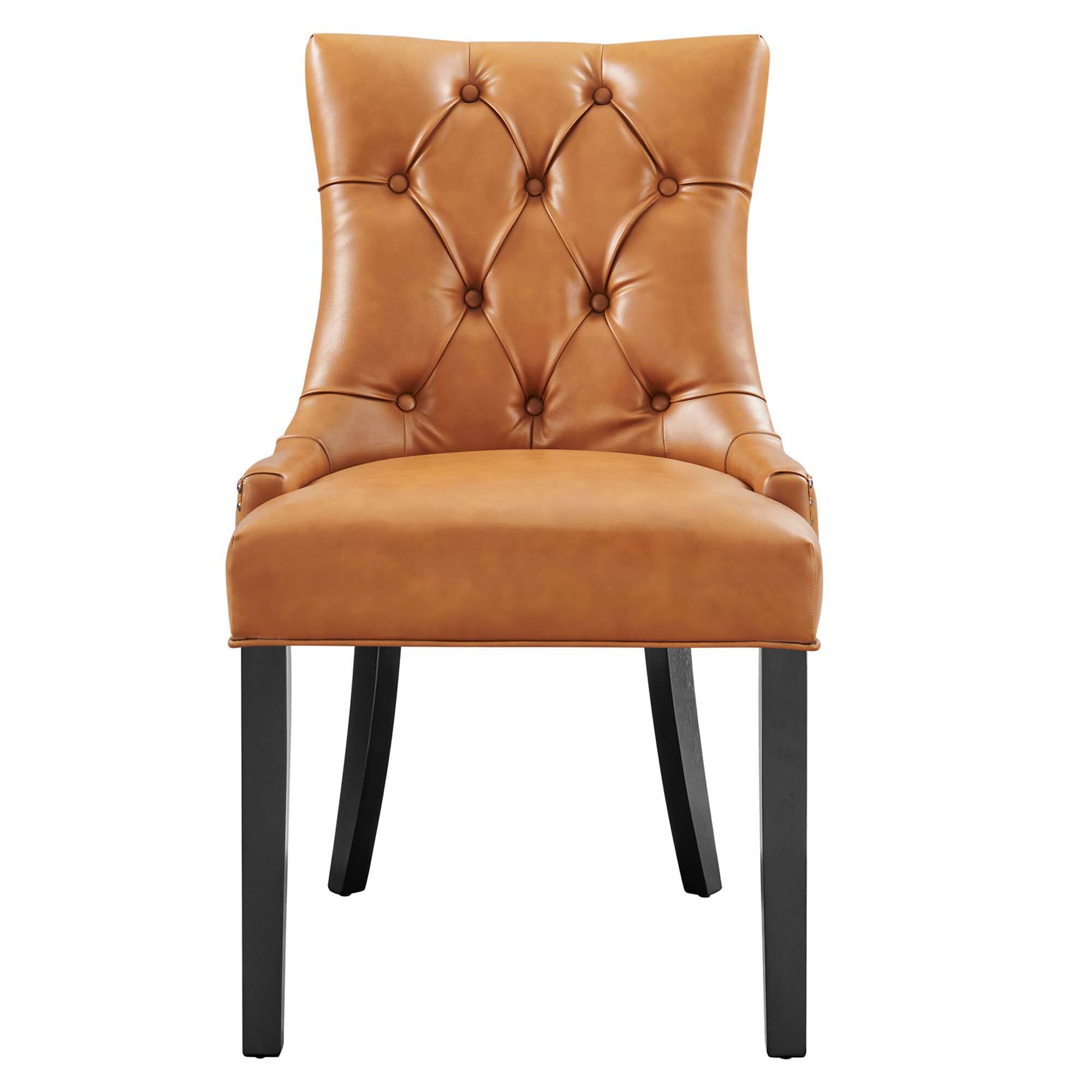 Alt View 1. Modway - Regent Tufted Vegan Leather Dining Chair by Modway - Brown.