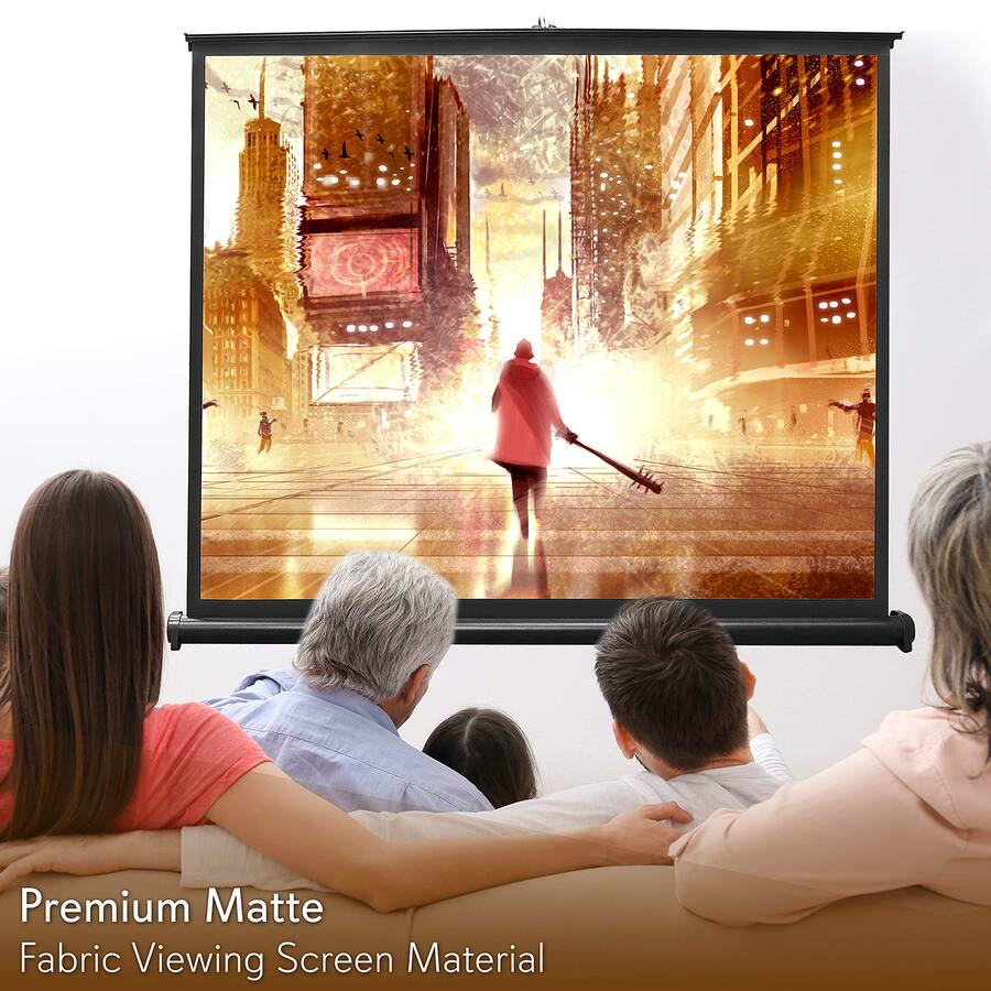 50 Inch Projection Screen Pyle 50 Inch Projector Screen Portable Floor Standing Fold Out Roll Up ...