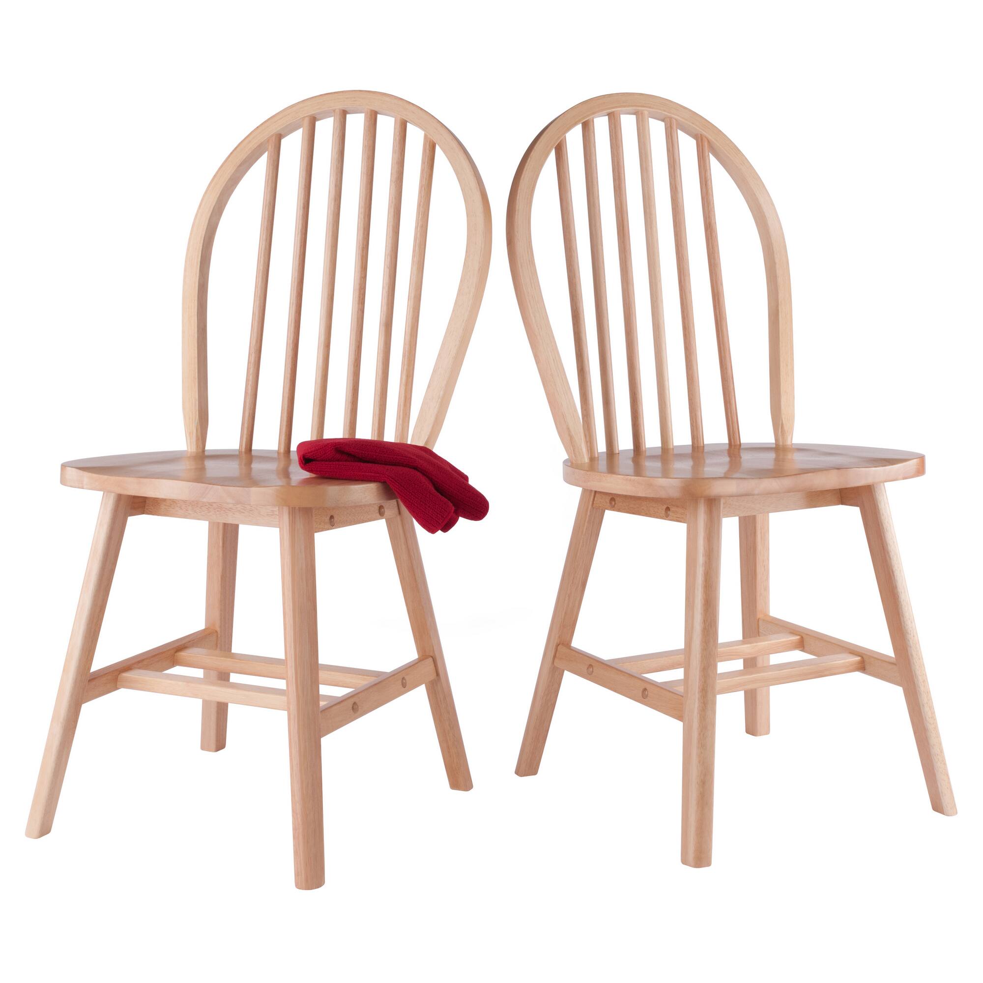Alt View 6. Winsome Wood - Windsor 2-Pc Chair Set - Natural.