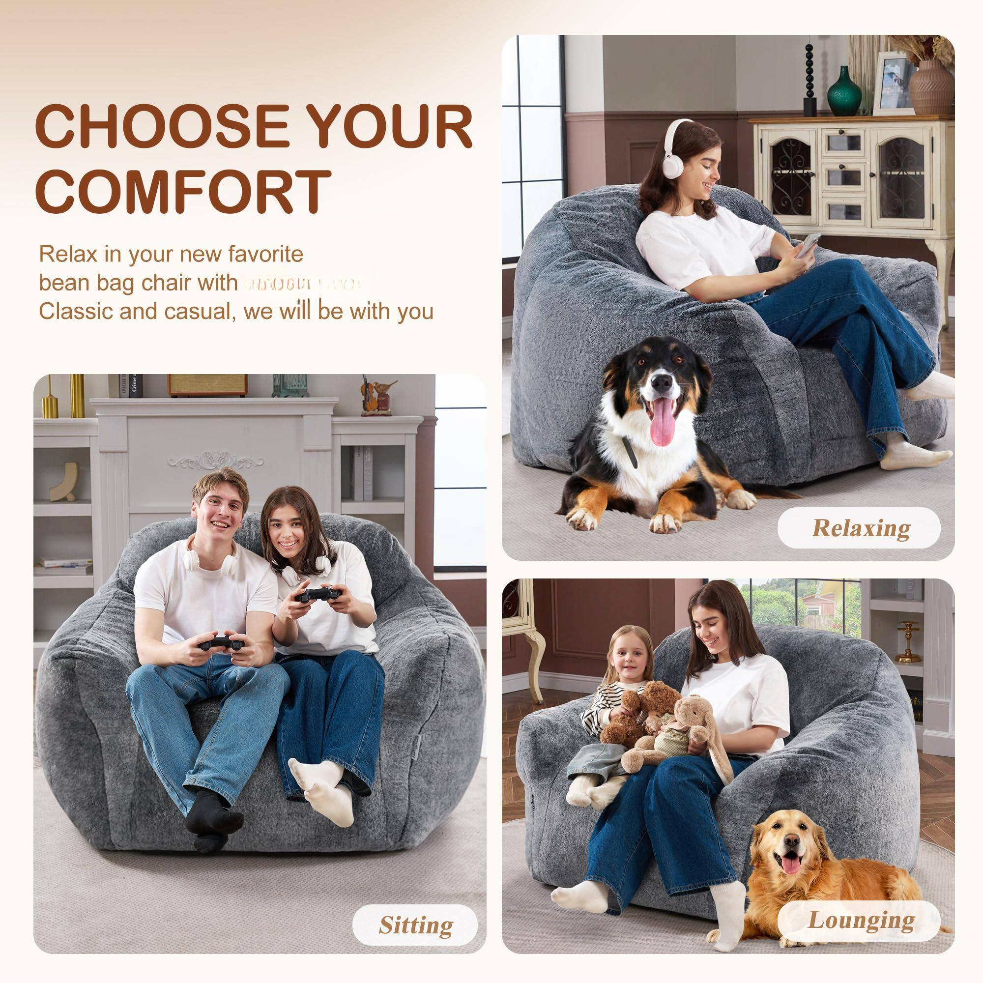 CHOOSE YOUR COMFORT

Relax in your new favorite bean bag chair with JGU AYA Classic and casual, we will be with you

Relaxing

Sitting

Lounging