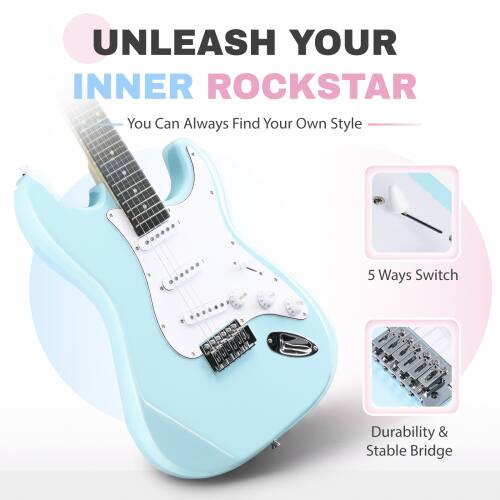 UNLEASH YOUR INNER ROCKSTAR  
You Can Always Find Your Own Style  

5 Ways Switch  

Durability & Stable Bridge