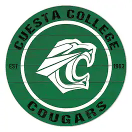 Jardine - Cuesta College Cougars 20" Indoor/Outdoor Team Color Circle Sign - Green