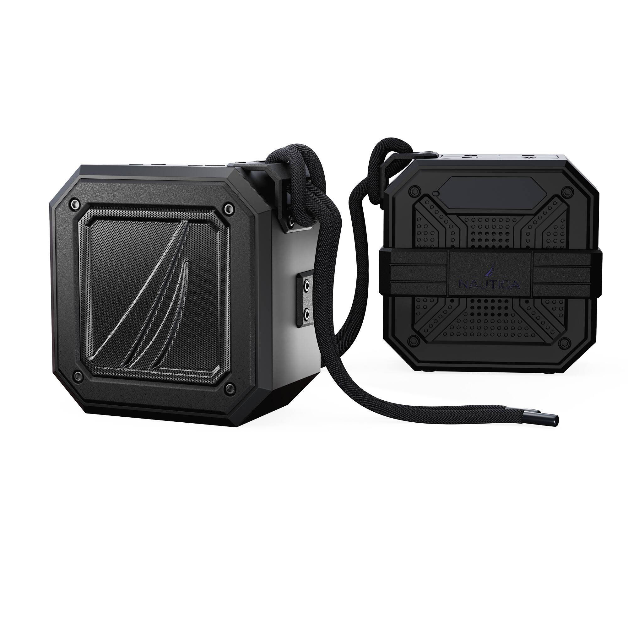 Angle. Nautica - Nautica S100 Bluetooth Portable Speaker, Waterproof Wireless Speaker, Loud Sound, Clear Audio, 15-Hour Playtime - Black-Black.