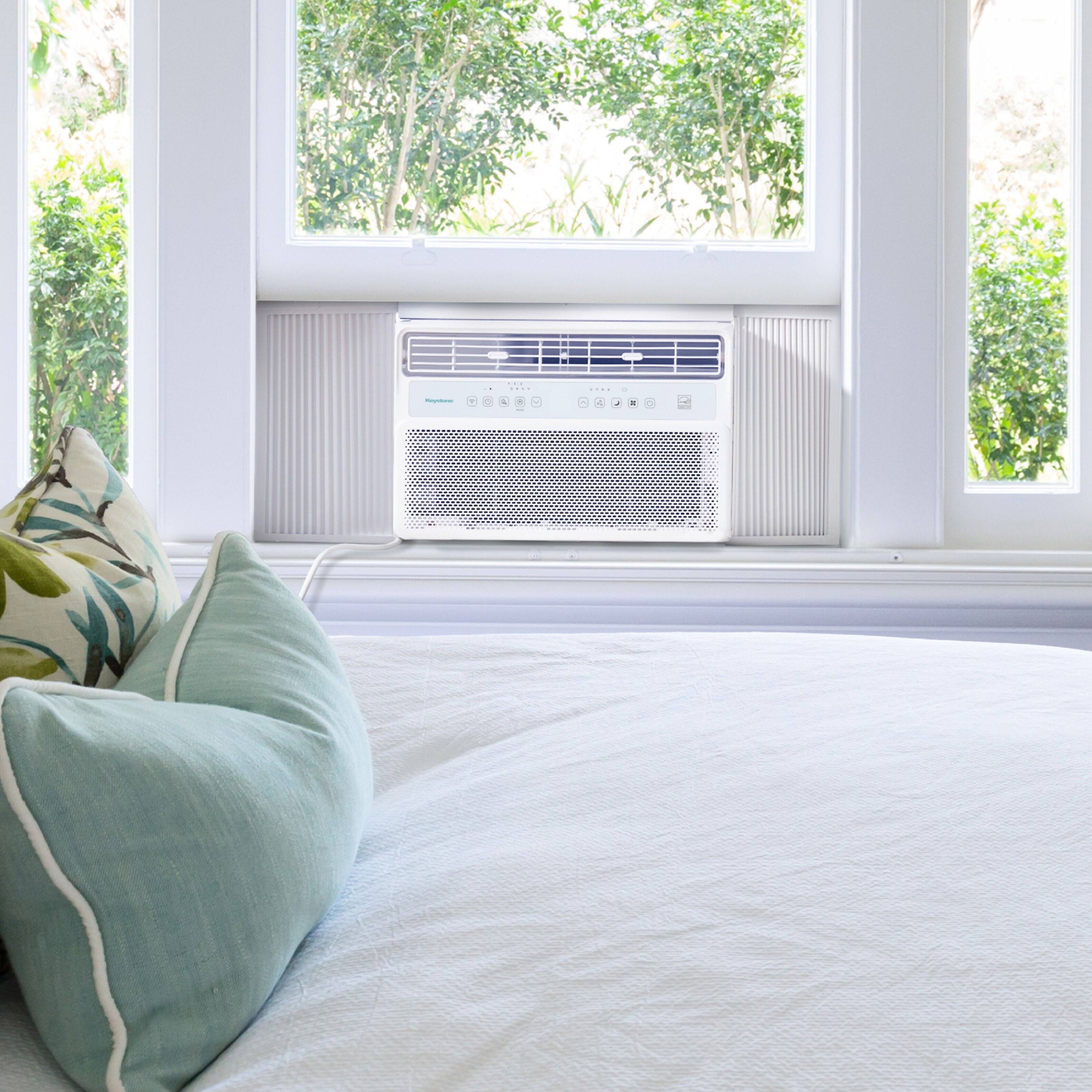 Alt View 26. Keystone - 8,000 BTU 350 Sq. Ft Window Mounted Inverter Air Conditioner with Remote Control - White.