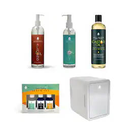 Pursonic - Mini Beauty Fridge, Anti-Aging Serum Set & Premium Natural Oils