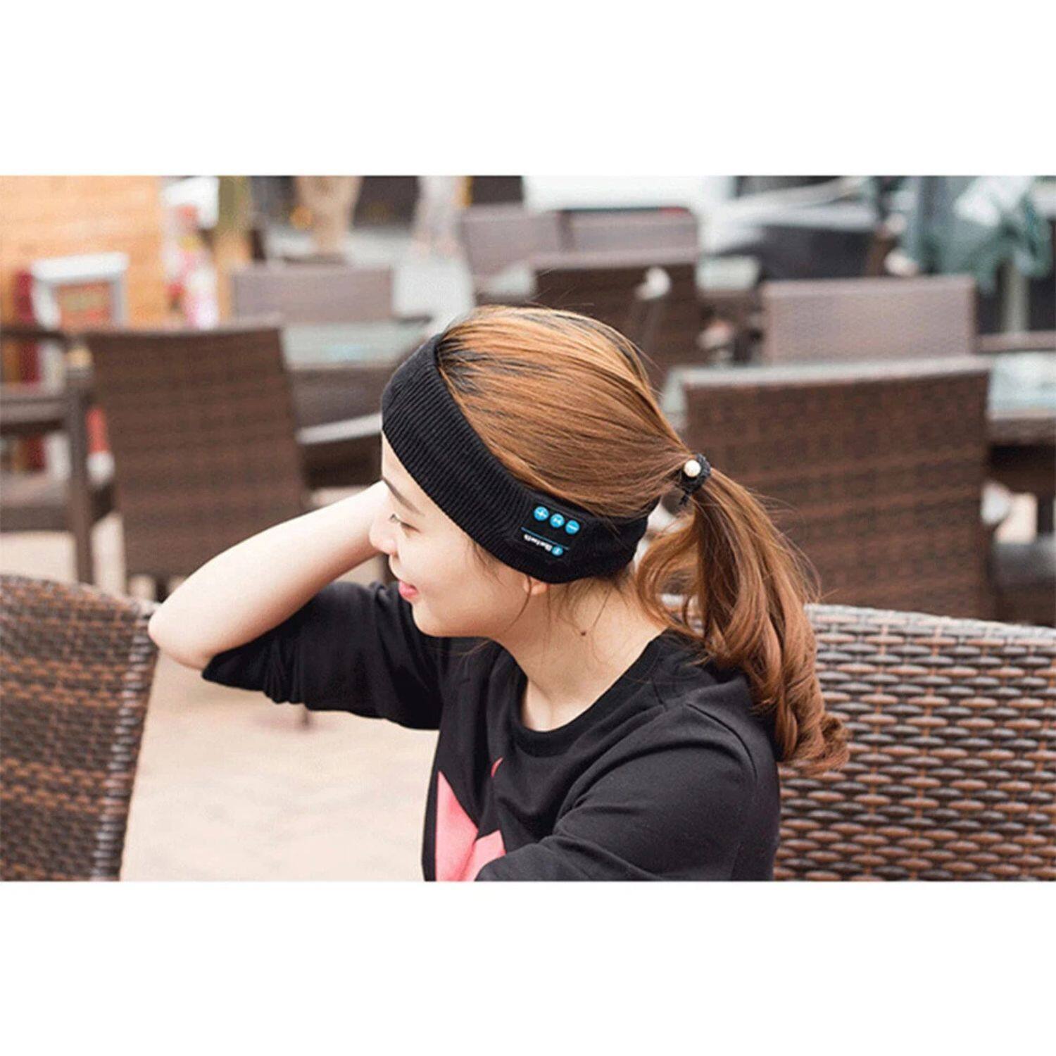 Alt View 2. Cluzine - Wireless Bluetooth 5.0 Sports Headband Headphones – Stereo Sleep & Running Headset with Built-in Mic.