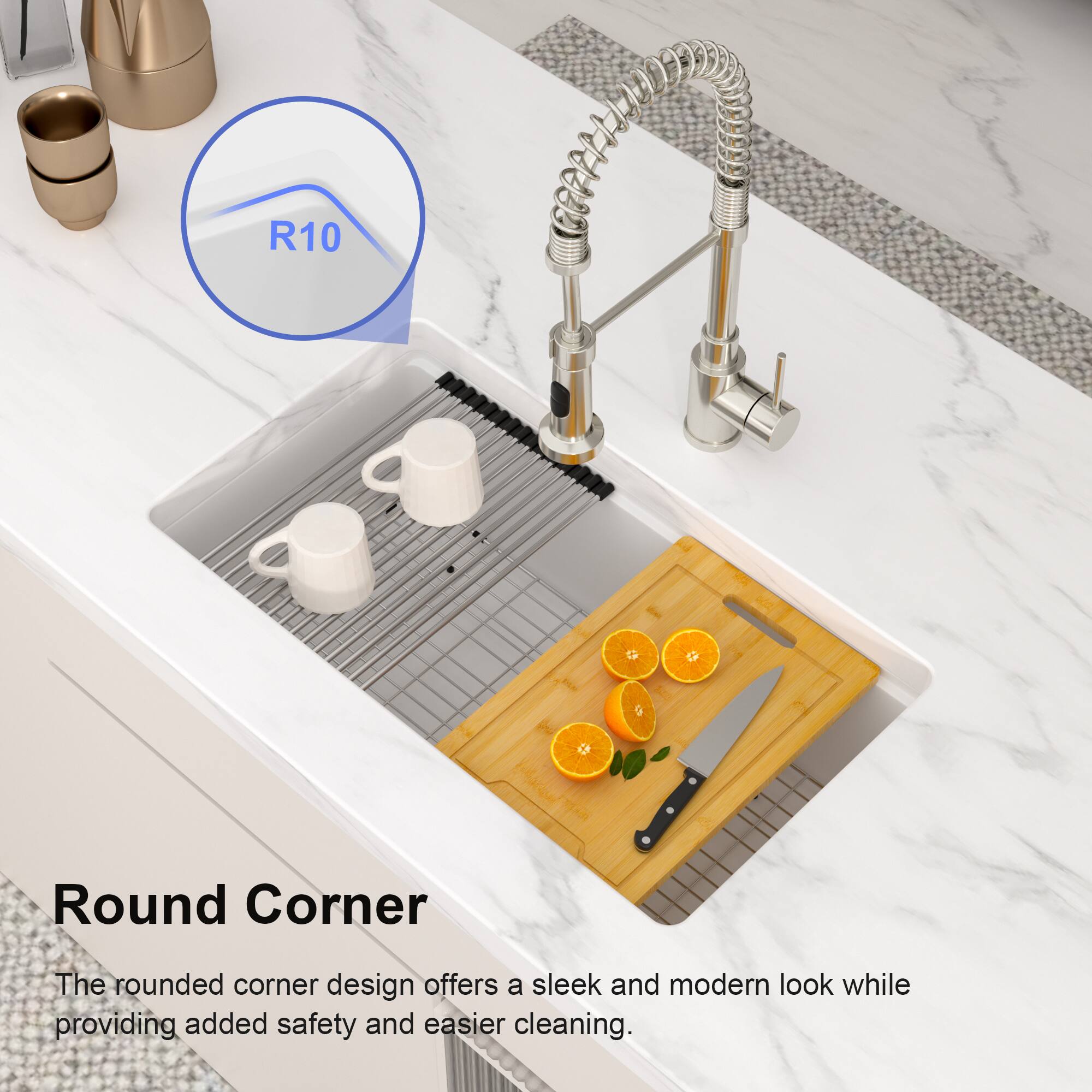 Round Corner

The rounded corner design offers a sleek and modern look while providing added safety and easier cleaning.