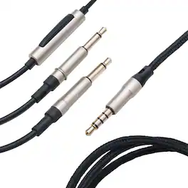 Meze Audio - Mono 3.5mm 99 Series Standard Headphone Cable with Microphone - 3.9 ft - Silver