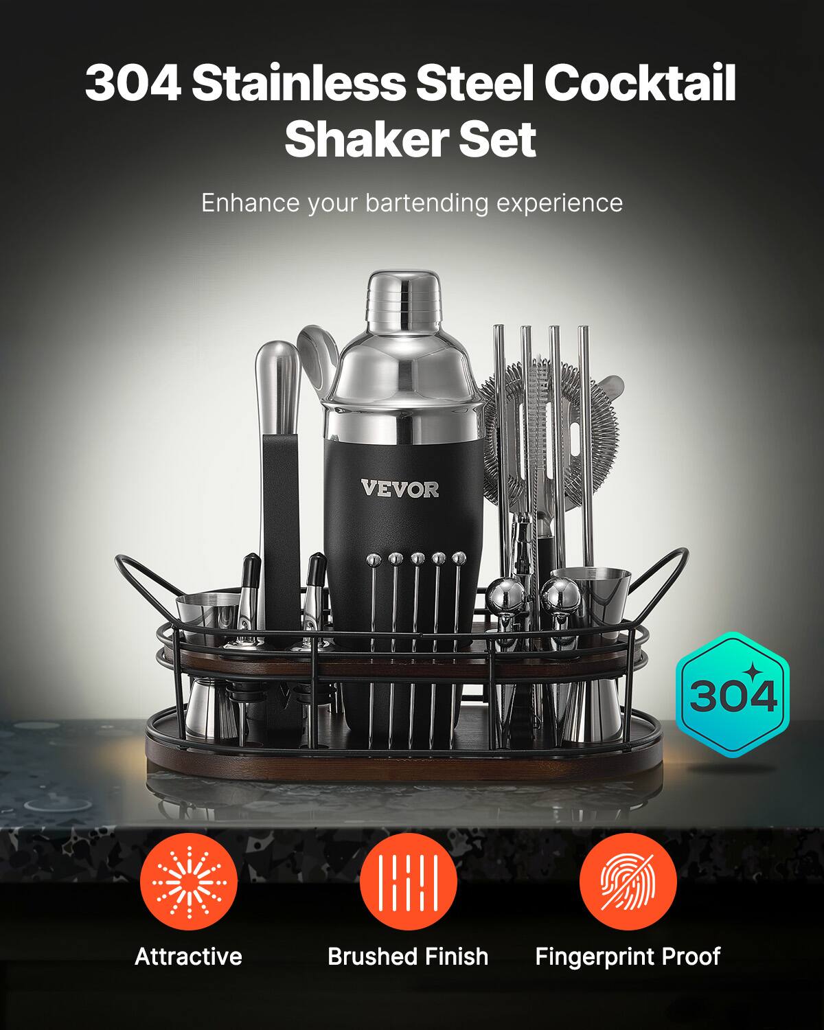 304 Stainless Steel Cocktail Shaker Set

Enhance your bartending experience

Attractive
Brushed Finish
Fingerprint Proof

304