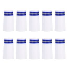 Unique Bargains - Golf Plastic Ferrules, Golf Club Ferrules Fits 0.35In Tapered Steel Shafts, 10pcs - Fits Golfing Club Repair/Replacement - White, Blue, Silver