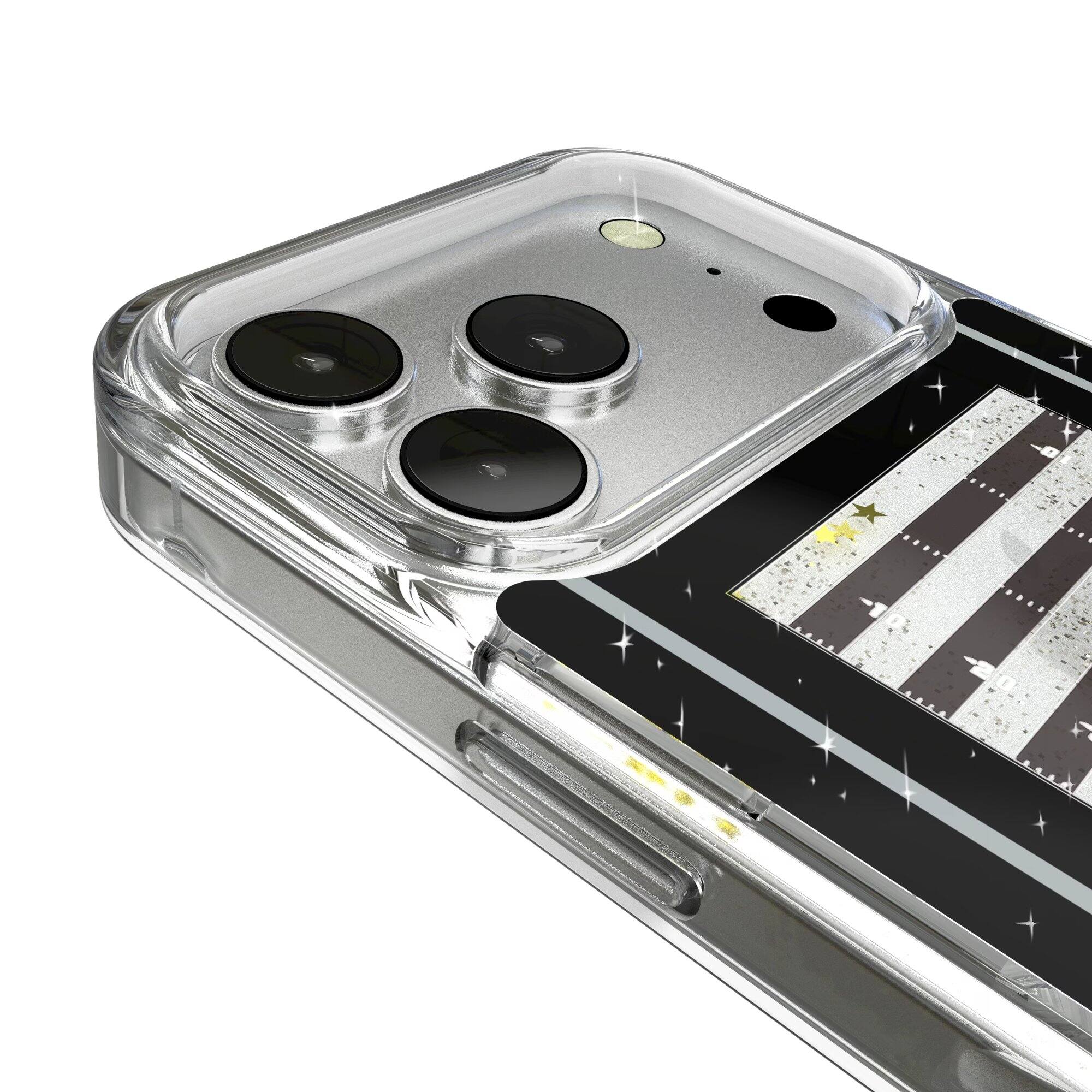 Alt View 2. Keyscaper - Las Vegas Raiders iPhone Field Design Glitter Case - 16 - Multicolor.