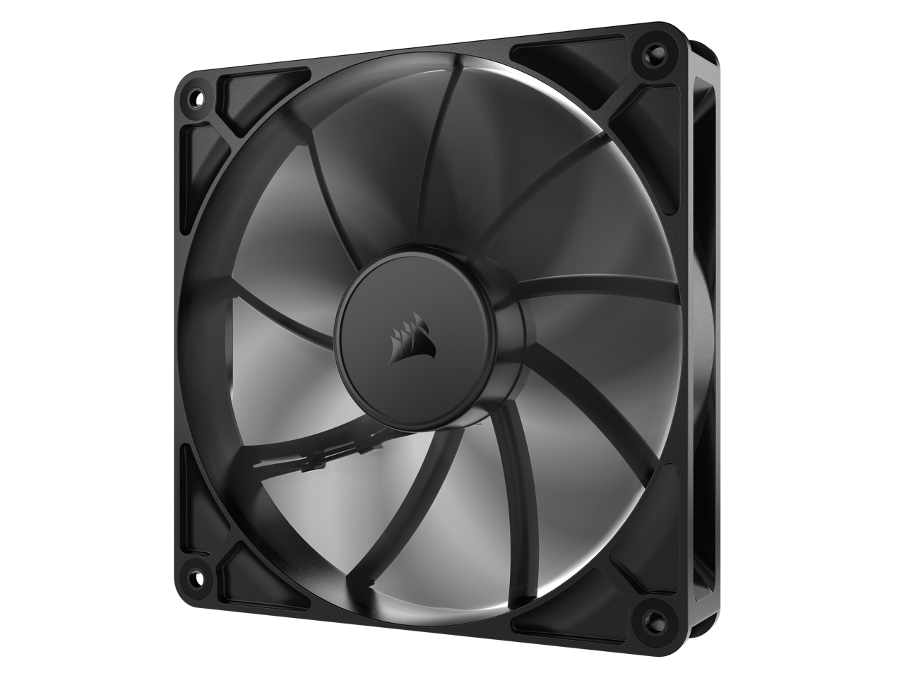 Alt View 3. CORSAIR - CORSAIR RS140 PWM 140mm Fan - Daisy-Chain PWM, AirGuide Cooling, Magnetic Bearing - Black.