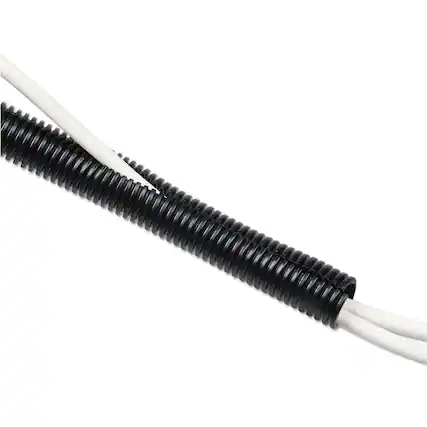 Front. D-Line - D-Line US/CTT1.1/25B 1 in. Diameter x 43 in. Long Cable Tidy Tube - Black - Black.