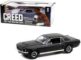 1967 Ford Mustang Coupe Matt Black (Adonis Creed's) "Creed" (2015) Movie 1/18 Diecast Model Car by Greenlight - Matte Black