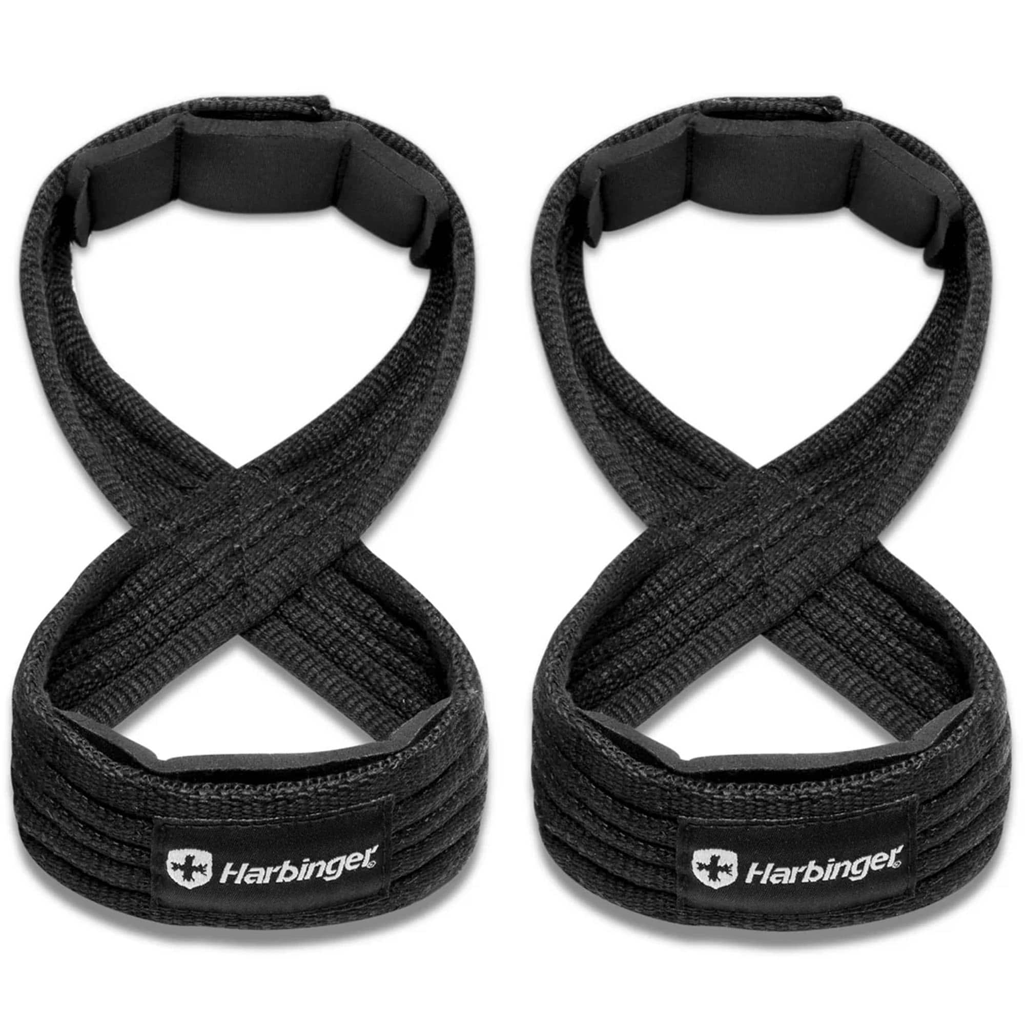 Photos - Barbells & Dumbbells Harbinger  Figure 8 Padded Lifting Straps - Small/Medium - Black F8-PLS 