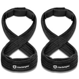 Harbinger - Figure 8 Padded Lifting Straps - Large/Xlarge - Black