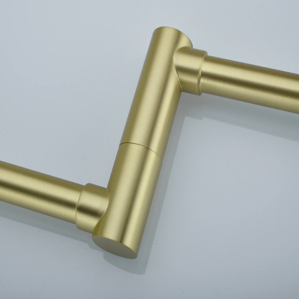 Back. Ropilly - Ropilly Wall Mount Pot Filler Faucet, Brass Pot Filler Faucet in Gold With Double Handles and Swivel Arm - Gold.