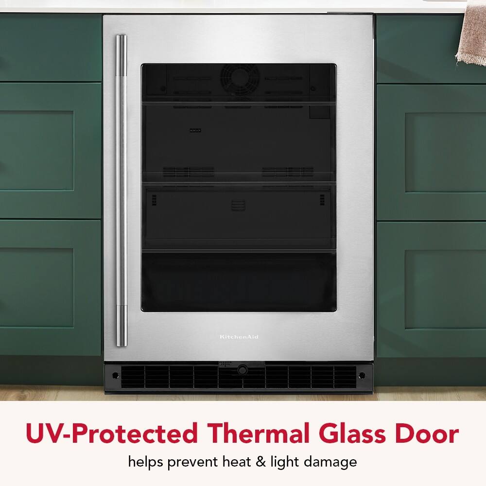 UV-Protected Thermal Glass Door helps prevent heat & light damage