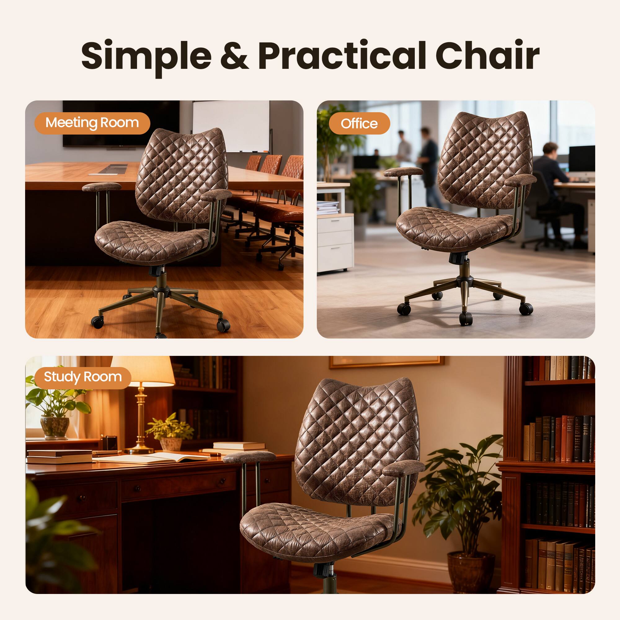 Simple & Practical Chair

- Meeting Room
- Office
- Study Room