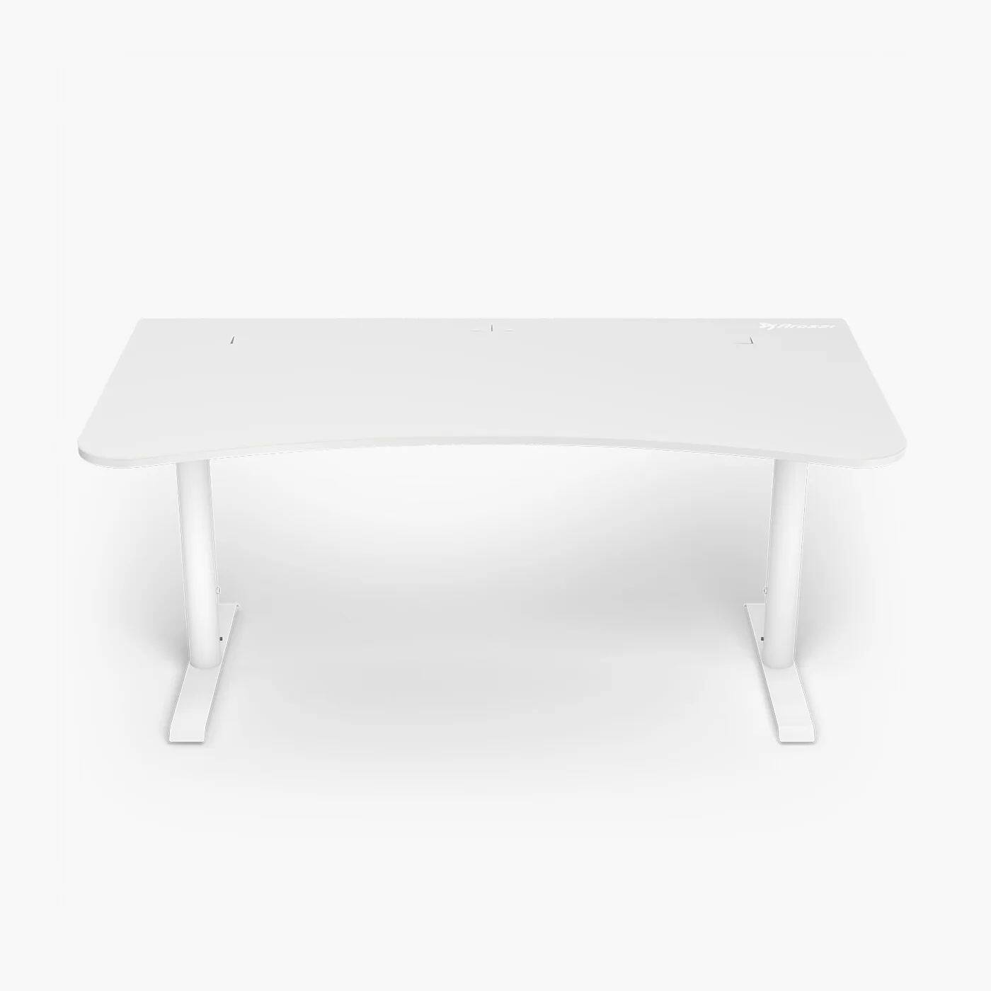 Left. Arozzi - Arena Gaming Desk - Large - Pure White.