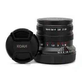 Koda - Koah Artisans 55mm f/1.8 Large Aperture Manual Focus Lens for Canon RF (Black) - Black
