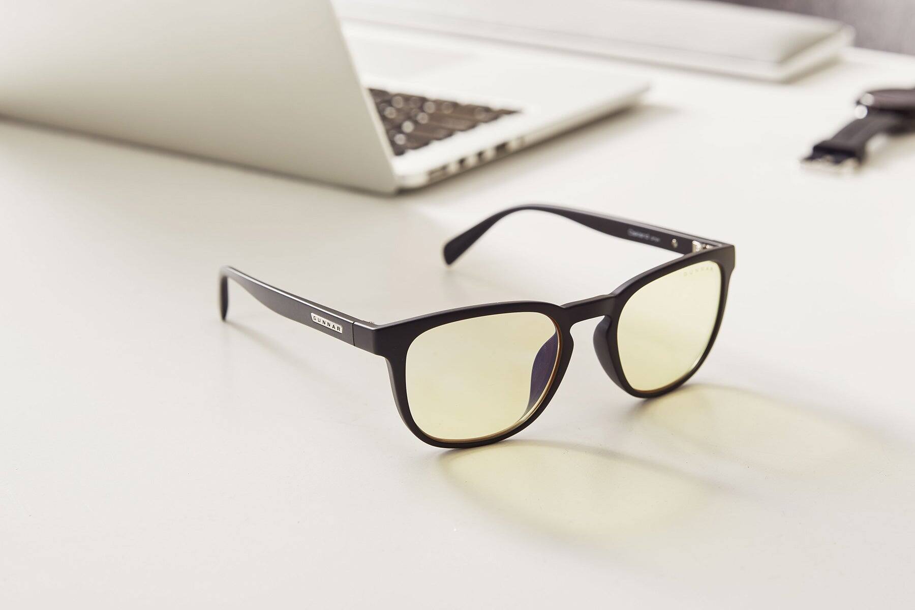 Alt View 7. GUNNAR - GUNNAR Computer Glasses  -  Oakland, Crystal, Amber Lens - Blue Light Blocking, Relieve Dry Eye, Anti Glare - Crystal.