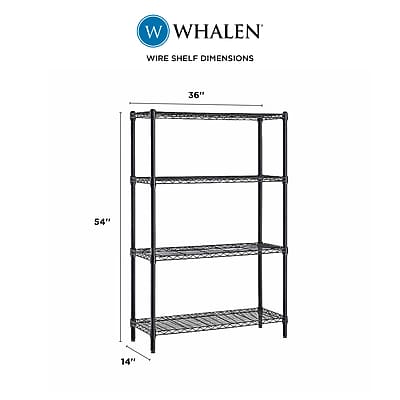 WHALEN  
WIRE SHELF DIMENSIONS  
36" x 54" x 14"