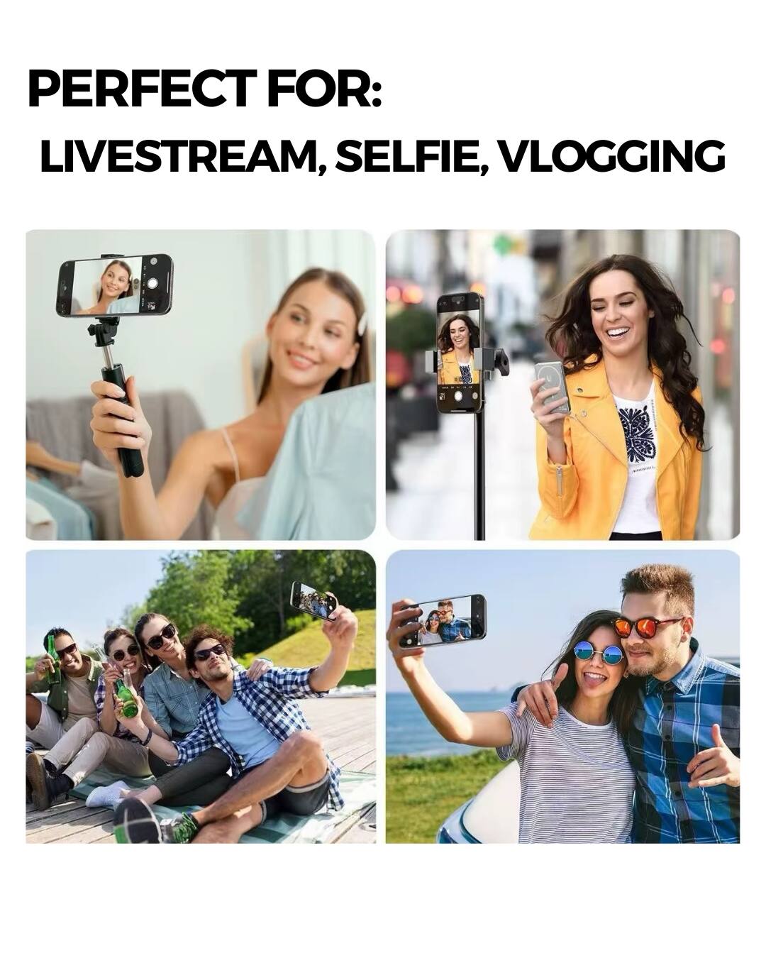 PERFECT FOR:  
LIVESTREAM, SELFIE, VLOGGING