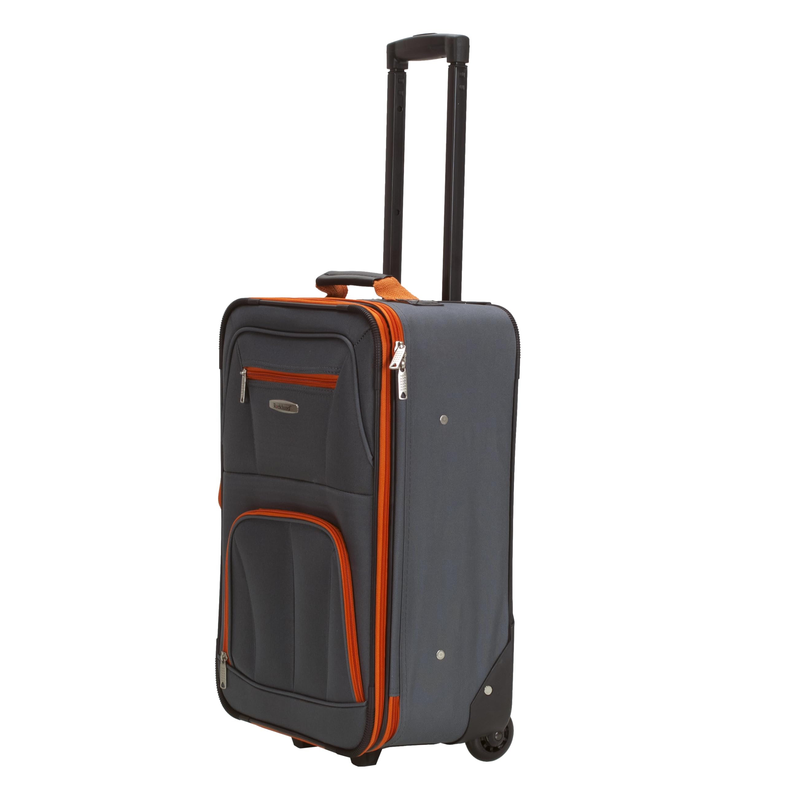 Alt View 9. Dapper Styles - Fashion Expandable Softside Upright Luggage Set Charcoal 2-piece - Leopard-2-Piece Set (14/19).