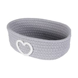 Unique Bargains - Rectangular Rope Basket, 10x5.9x3.1inch Small Woven Basket for Shelf Storage Home Decor Gift Chest - Gray