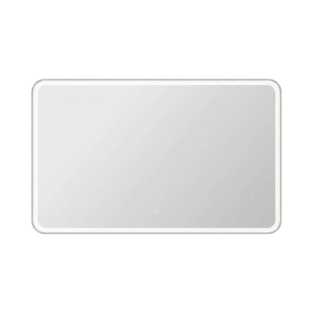 Elegant Kitchen and Bath - 60 Inch Rectangle LED Front and Backlit Wall Mirror - Silver price history on PriceWatchPro
