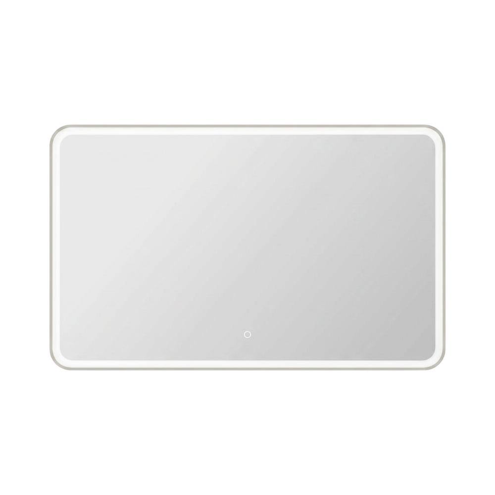 Elegant Kitchen and Bath - 60 Inch Rectangle LED Front and Backlit Wall Mirror - Silver