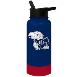 Great American Products - Kansas Jayhawks 32oz. Logo Thirst Hydration Water Bottle - Multicolor