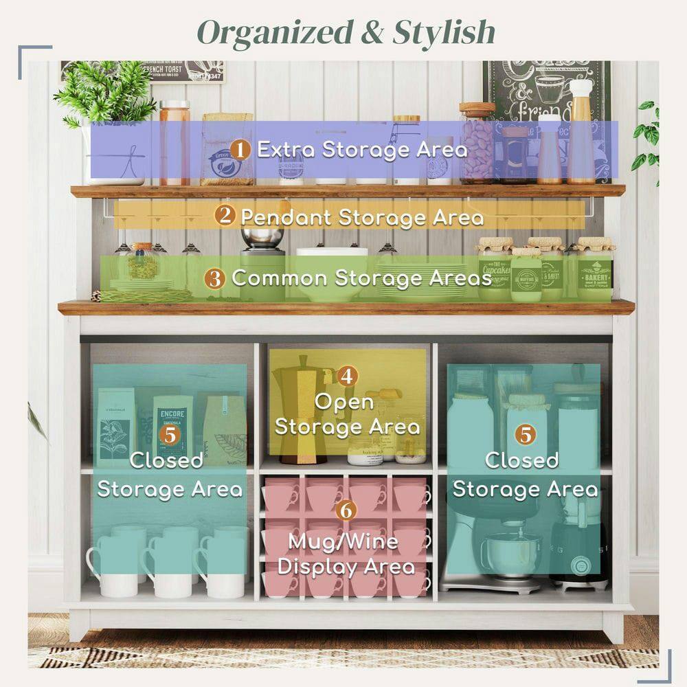 Organized & Stylish

1. Extra Storage Area
2. Pendant Storage Area
3. Common Storage Area
4. Open Storage Area
5. Closed Storage Area
6. Mug/Wine Display Area