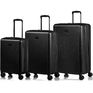 Champs - Iconic II Collection 3 Piece Luggage Set - Black
