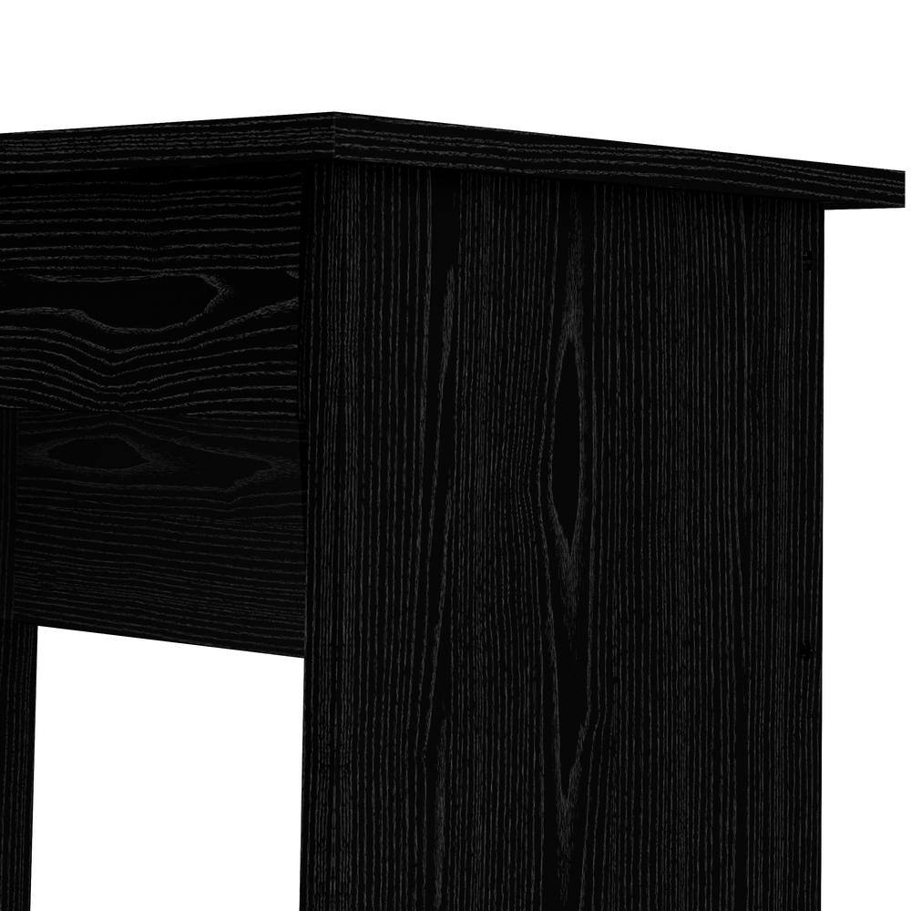 Alt View 1. Tvilum - Desk with 5 Drawers Woodgrain - Black.