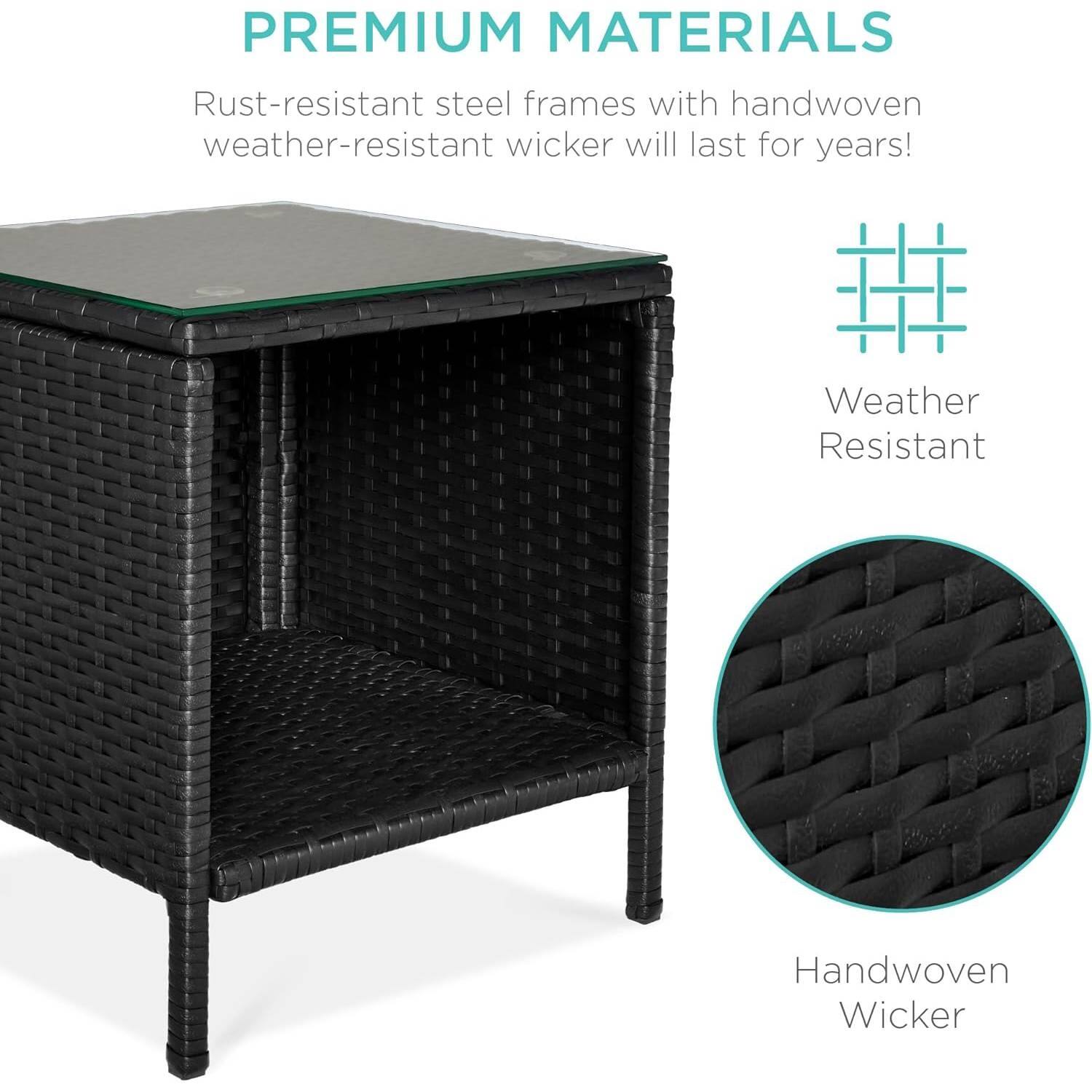 **PREMIUM MATERIALS**

Rust-resistant steel frames with handwoven weather-resistant wicker will last for years!

- Weather Resistant
- Handwoven Wicker