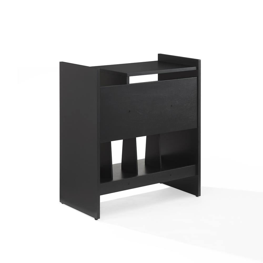 Left. Crosley Furniture - Portland Record Player Stand - Black.