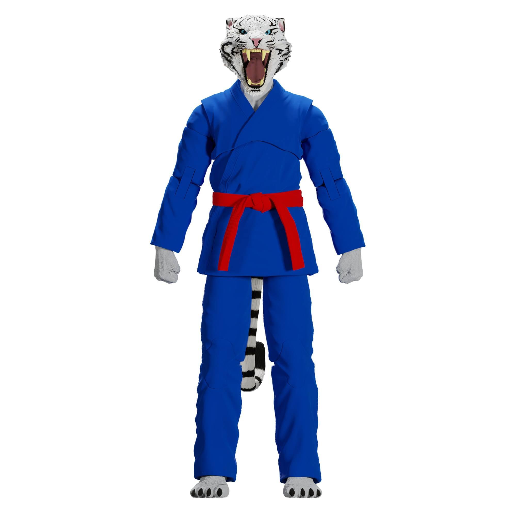 Alt View 10. Icon Heroes - Zoo Jitsu Fighters 6 Inch Action Figure | Taj the White Tiger with Blue Gi - Blue.