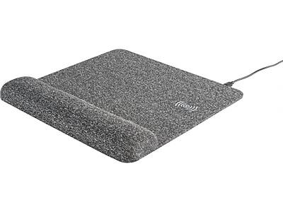 Alt View 1. Allsop - PowerTrack Plush Foam Non-Skid Wireless Charging Mouse Pad, Gray - Gray.