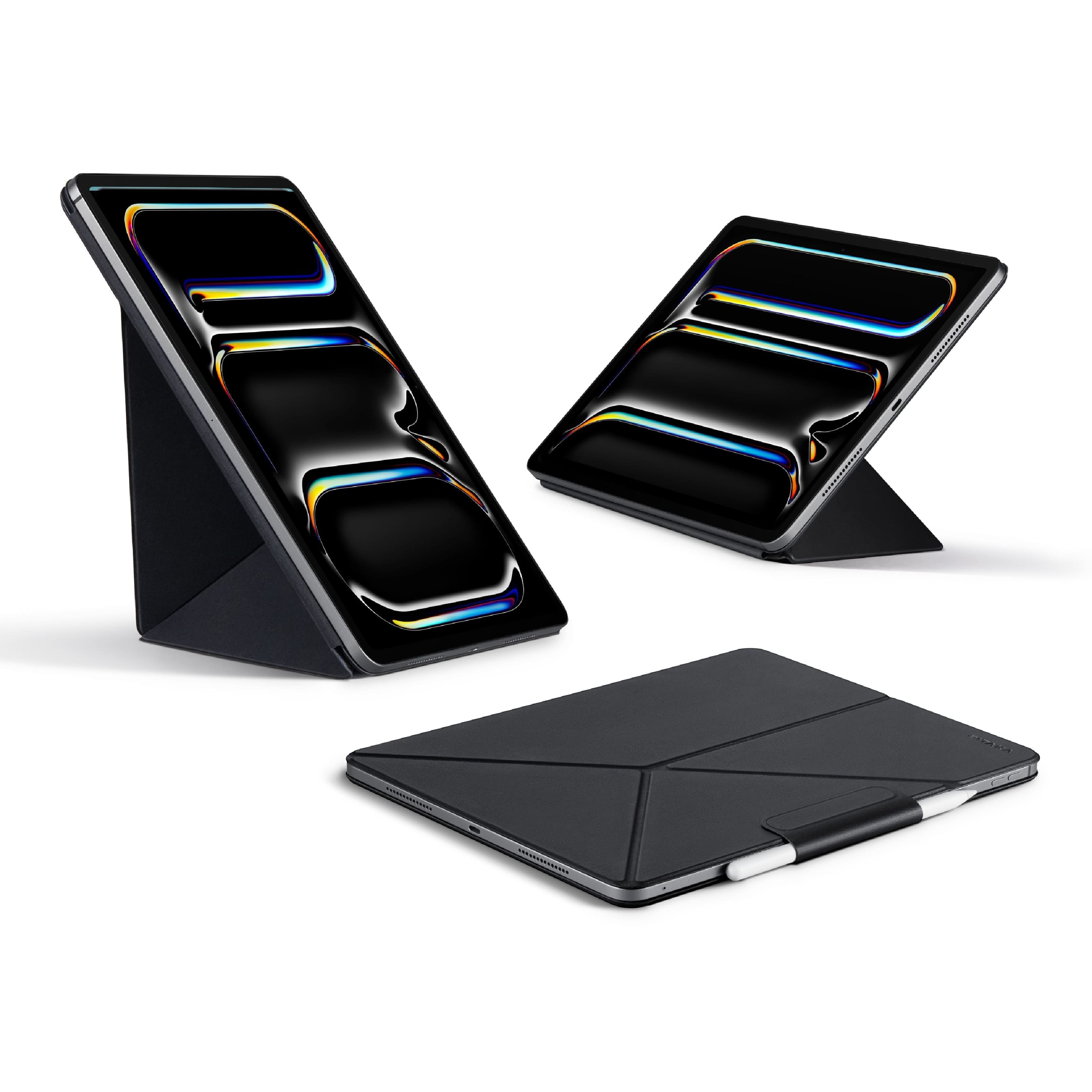Pitaka - iPad Air 11" M4/M3/M2 & ipad Pro 11" 1st–4th Gen Magnetic Case, Portrait/Landscape Stand with 4 Angles - Black
