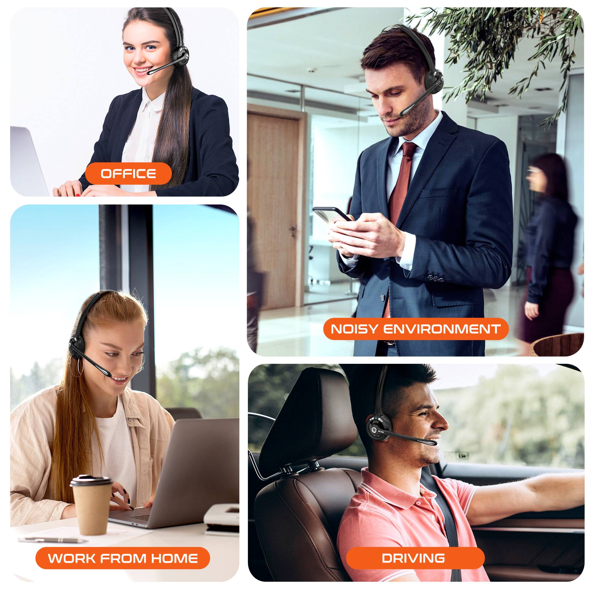 OFFICE, NOISY ENVIRONMENT, WORK FROM HOME, DRIVING