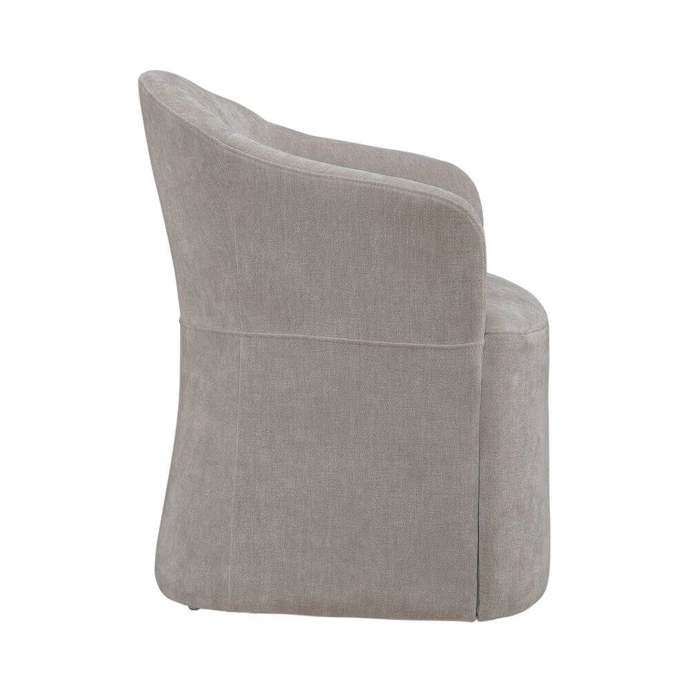 Alt View 1. Liberty Furniture Industries - Accent Dining Chair with Castors - Squared Arm - Truffle Upholstry - Brown.