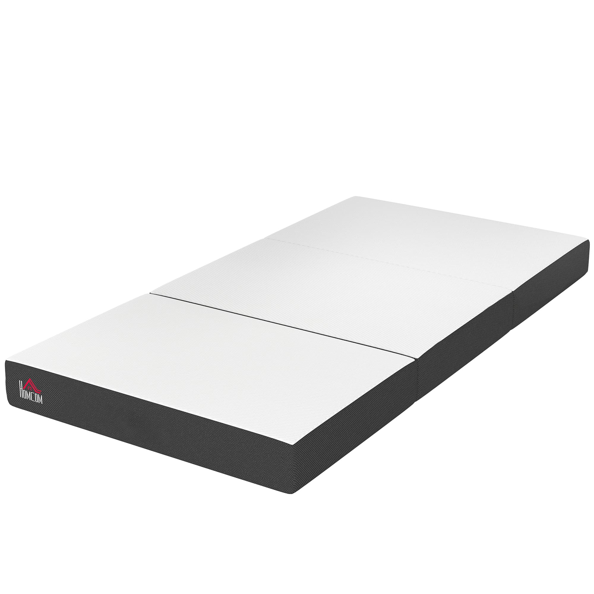 Homcom - Mattress, 6 Inch Memory Foam Mattress for Guest, Camping, RV, Travel, Yoga, Made in USA - White