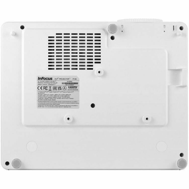 InFocus DLP PROJECTOR P130  
Model: P130  
Made in China  
CE FCC EAC  
HOMI  
101201