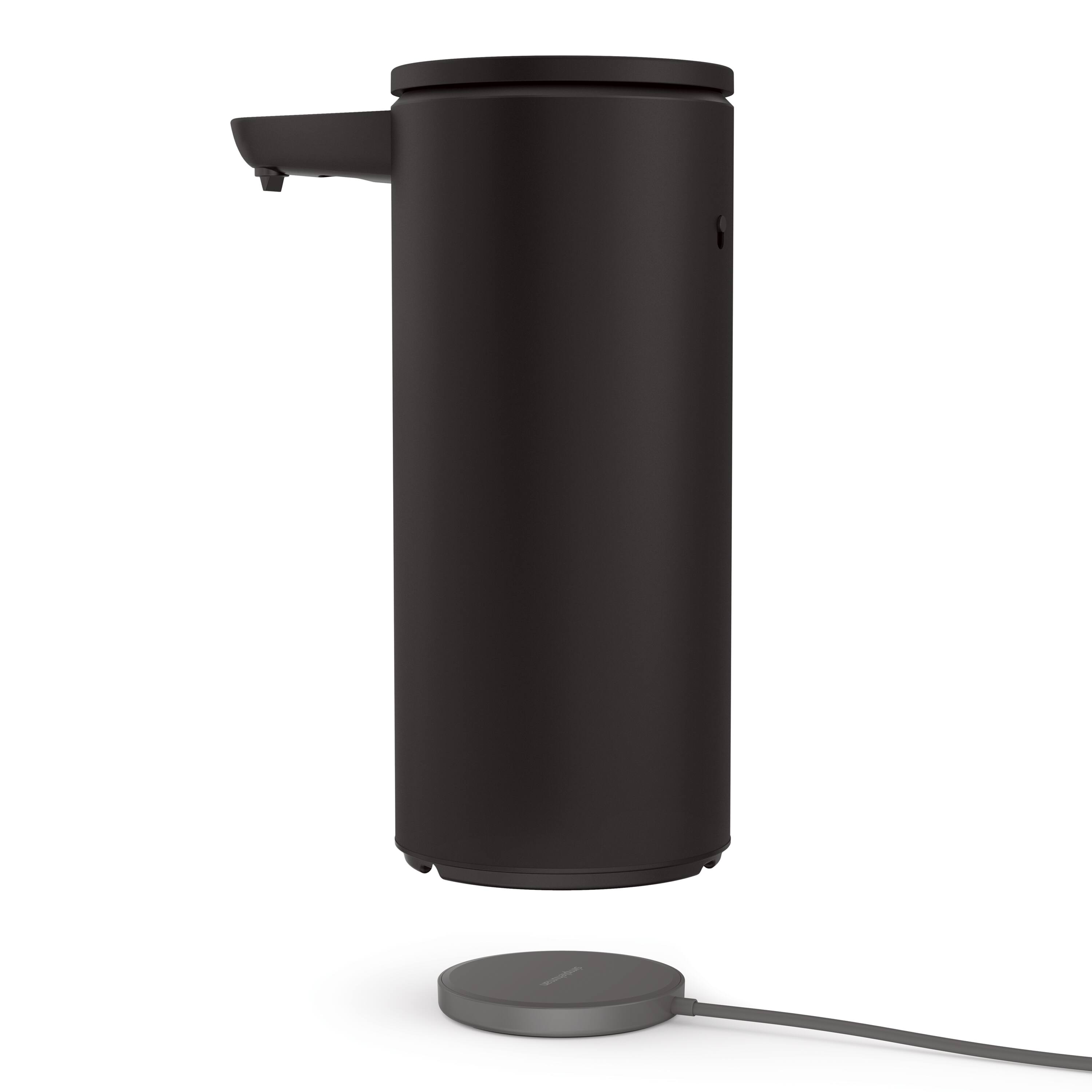 Alt View 4. simplehuman - 14 oz. liquid sensor pump with caddy, high-grade matte black steel - Matte Black.