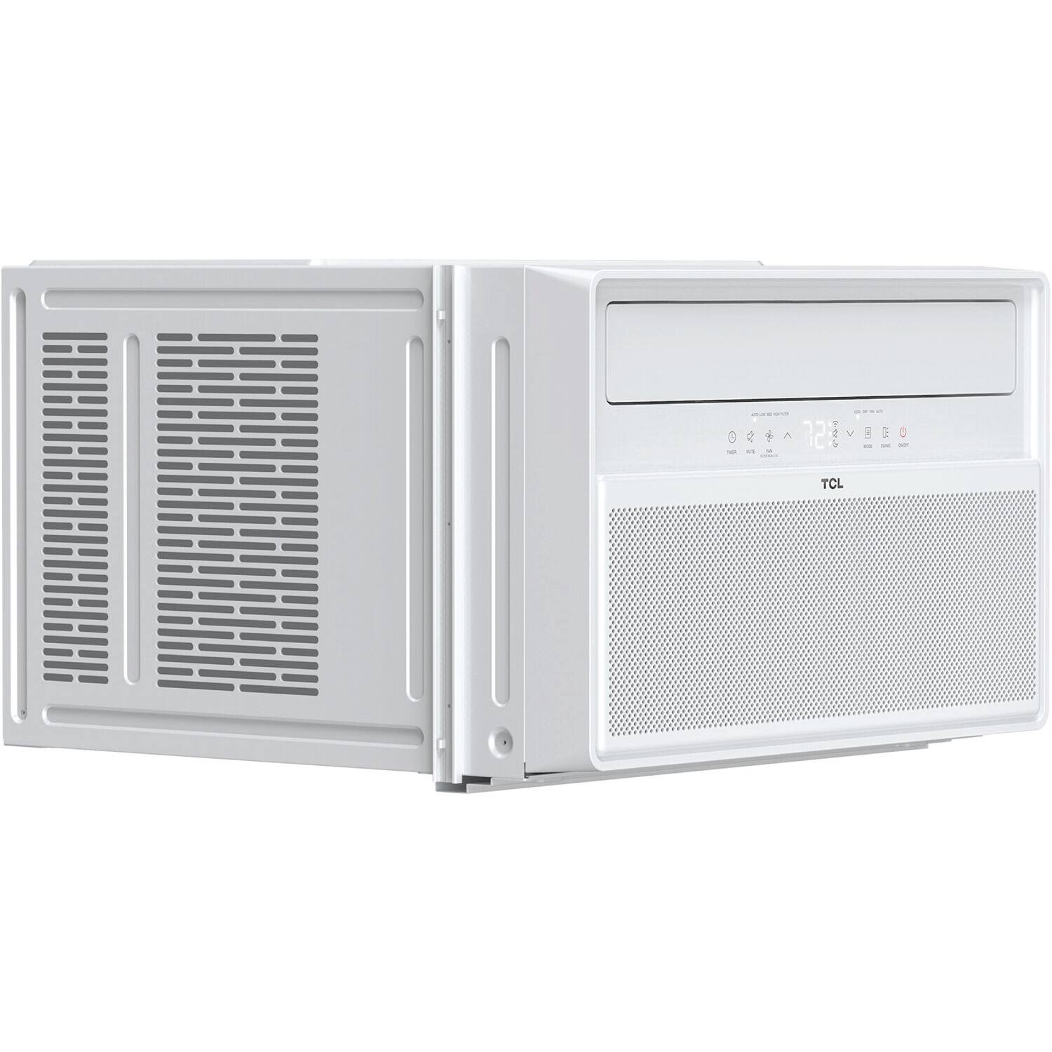 Alt View 1. TCL - Q-Series 550 Sq. Ft. 12,000 BTU Smart Inverter Window Air Conditioner with Heater, Remote Control & Wi-Fi Compatibility - White.