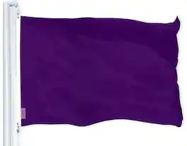 G128 - Heavyweight Flag 2.5 x 4 ft 150D Polyester Brass Grommets Double Stitch - Purple