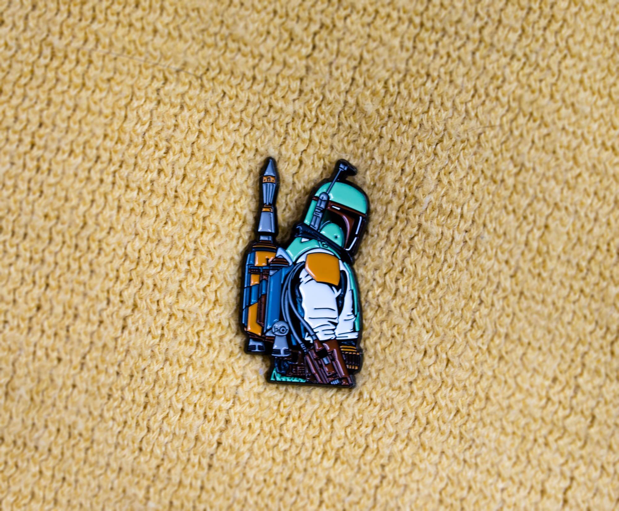 Alt View 3. SalesOne LLC - Star Wars: The Mandalorian Boba Fett Enamel Pin | Toynk Exclusive - Green.
