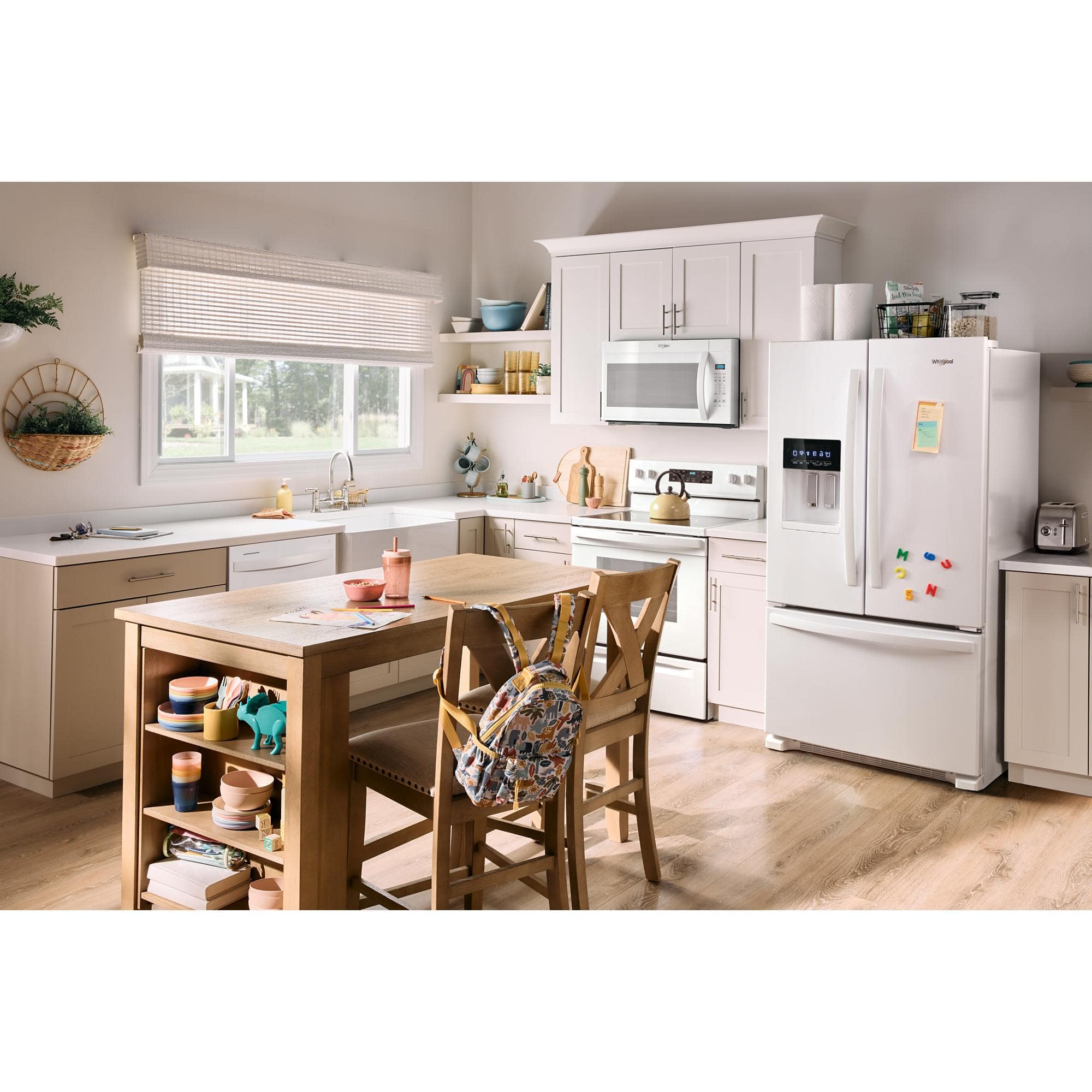 Alt View 10. Whirlpool - 24.7 Cu. Ft. French Door Refrigerator with Elevated Deli Drawer - White.